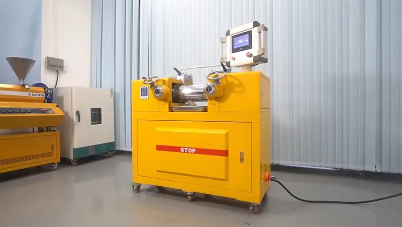 Molino de doble rodillo de laboratorio (con control PLC), BP-8175-AL