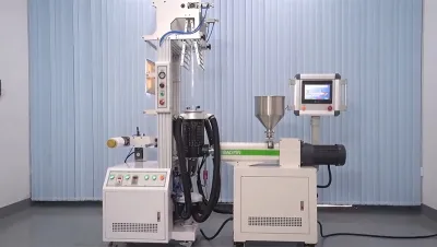 Extrusora de película soplada para laboratorio (con control PLC), BP-8178-B